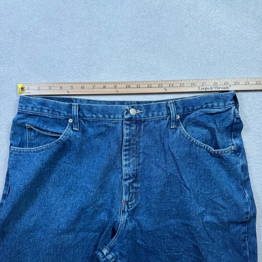 Wrangler Jeans Mens 40x30 Blue Good Five Star Premium Denim Straight Leg 9760WDR